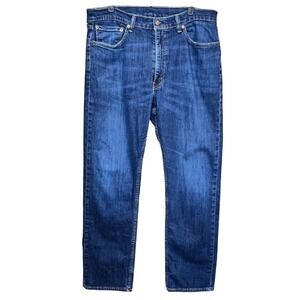 Levi Strauss Levis 505 Jeans Mens 36x32 Blue Whiskered Straight Fit Denim Pants